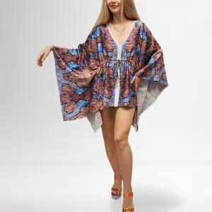 Caftan Dress Tidal Charm - Georgette Fabric