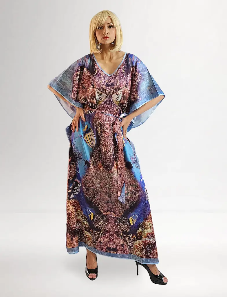 Deep Blue Grace Silk satin fabric