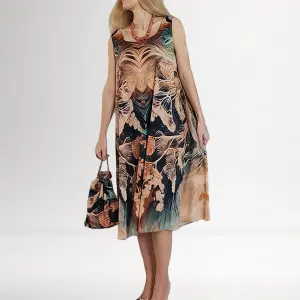 Coral Mirage - Georgette Fabric