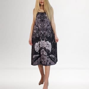 Ocean Bloom - Silk Satin Fabric