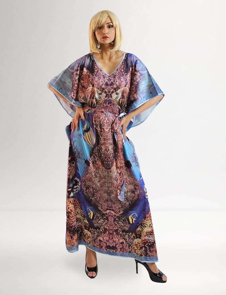 Deep Blue Grace Silk satin fabric